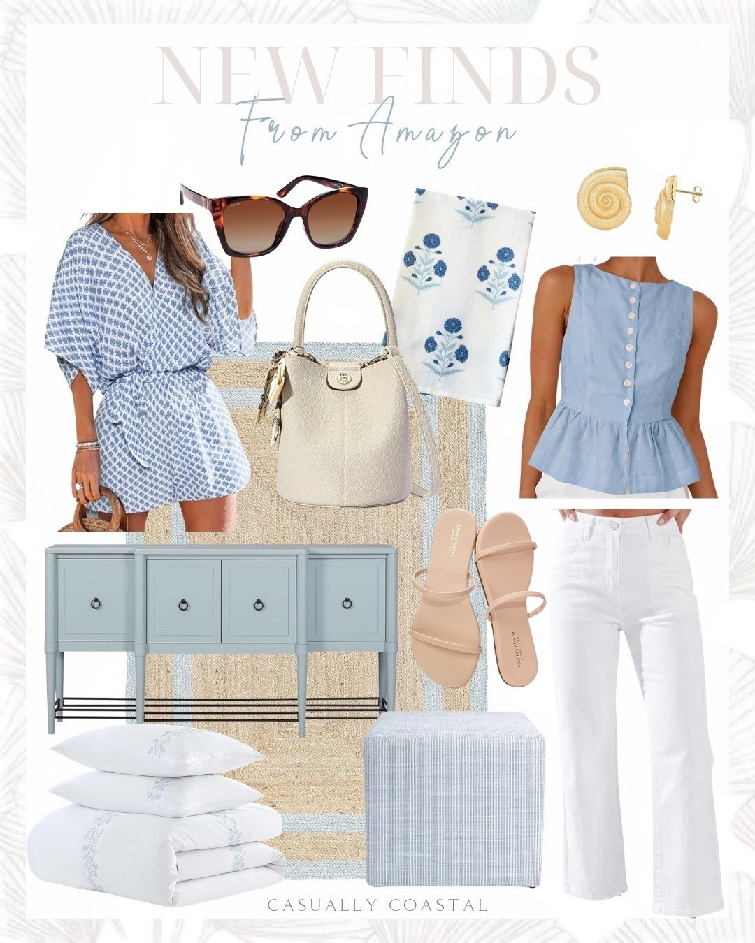 New Finds From Amazon 

Amazon jeans, Amazon romper, amazon bedding, amazon earrings, Amazon sandals, Amazon rug, Amazon purse, Amazon sunglasses, Amazon ottoman, Amazon tank top, coastal home, coastal style, coastal sideboard, square ottoman, blue and white pinstripe ottoman, queen duvet cover set, coastal duvet set, double border jute rug, coastal rug, affordable rug, 3x5 rug, vegan leather small crossbody bag, summer purse, decorative tea towel, coastal tea towel, linen tank
Top, sleeveless ruffled hem peplum top, blue tank top, strappy sandals, white jeans, straight leg denim, oversized cateye sunglasses, summer romper, vacation outfit, blue and white romper, summer earrings, seashell statement earrings

#LTKHome #LTKSeasonal