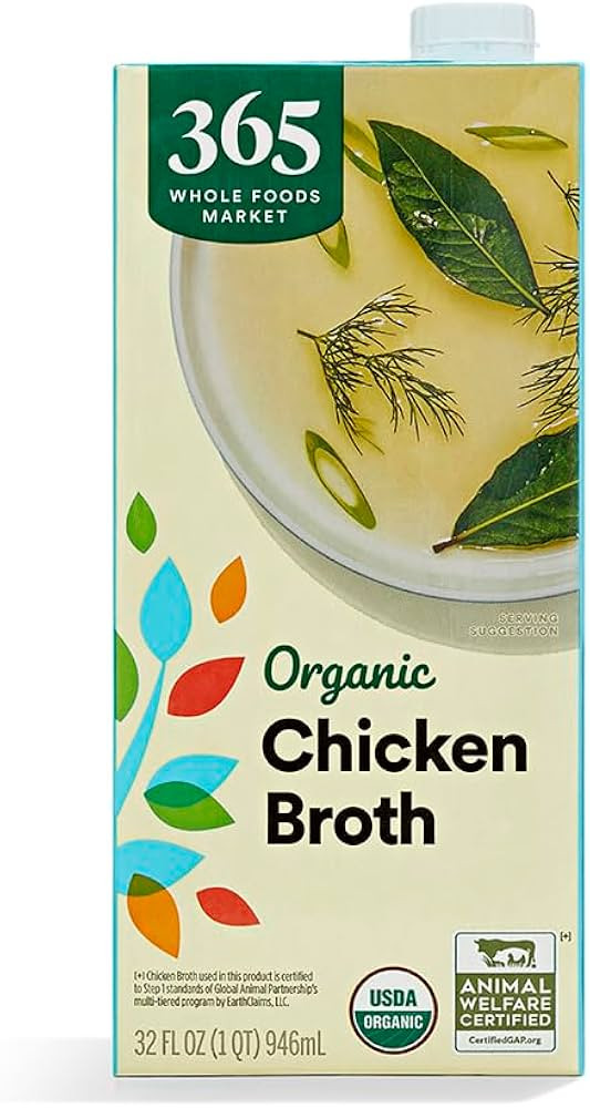 365 by Whole Foods Market, Organic Chicken Broth, 32 oz | Amazon (US)