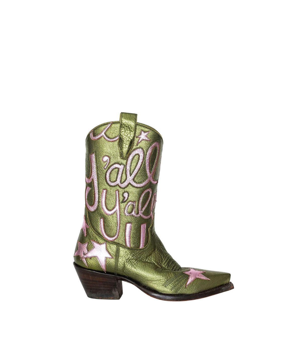 Sophie Metallic Olive | Luxury Fashion Women's Cowboy Boots | Miron Crosby | Miron Crosby