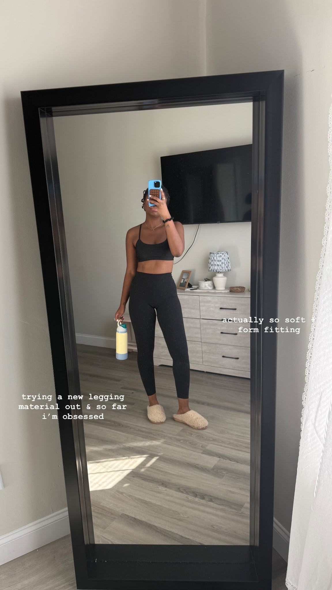 trying a new legging material out & so far i’m obsessed  actually so soft + form fitting