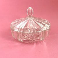 Sparkly Glass Candy Bowl Vintage 1950S Lidded Bon Dish | Etsy (US)