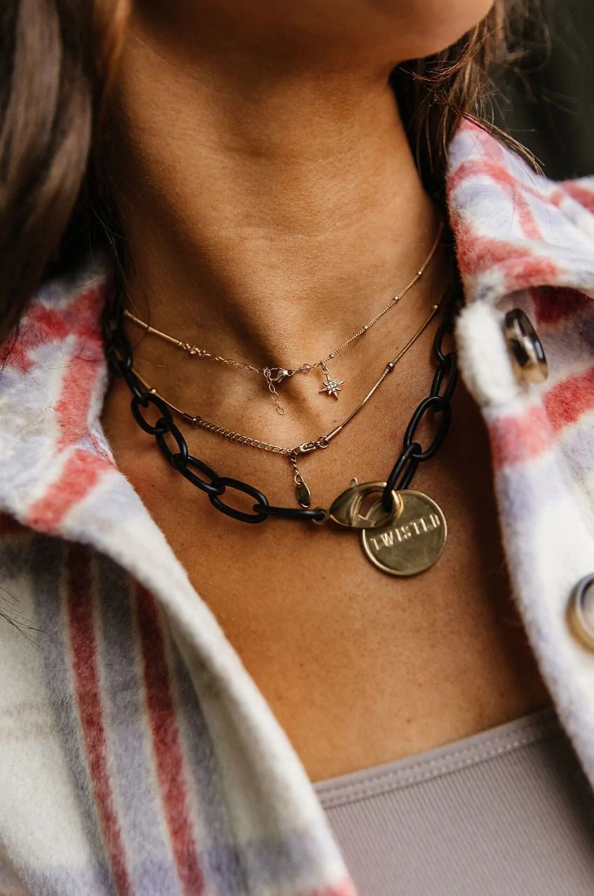 Classic Necklace - Distressed Black | Mindy Mae's Market