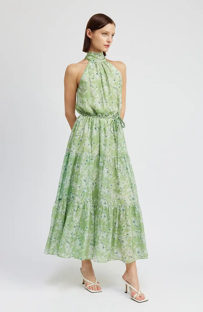 Laguna Floral Print Halter Dress | Nordstrom