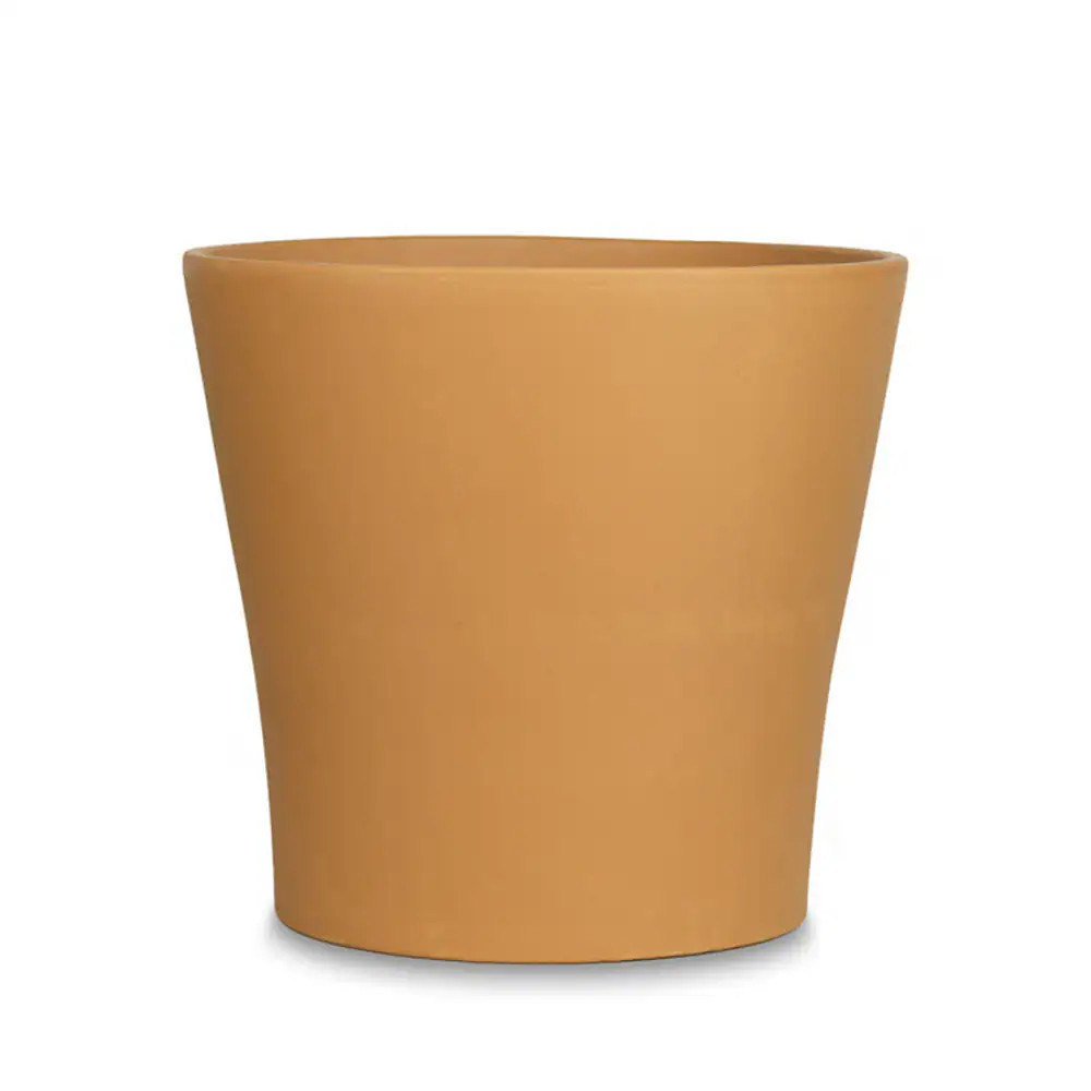 Pennington Cone 7.5-in W x 7.5-in L x 7-in H Terracotta Clay Indoor/Outdoor Planter Large in Orange | 2149601626 | Lowe's