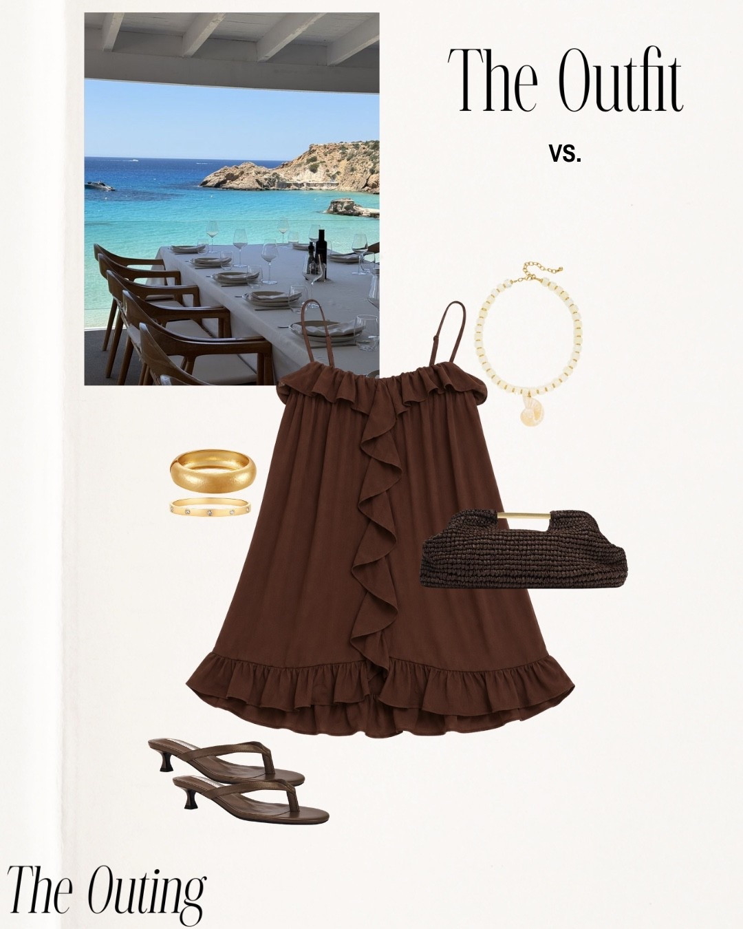 Vacation look!!!

Revolve, beach outfit inspo, mini dress, kitten heels, travel finds, clutch, brown dress, necklace, Hawaii, Mexico, trip outfit ideas, Europe