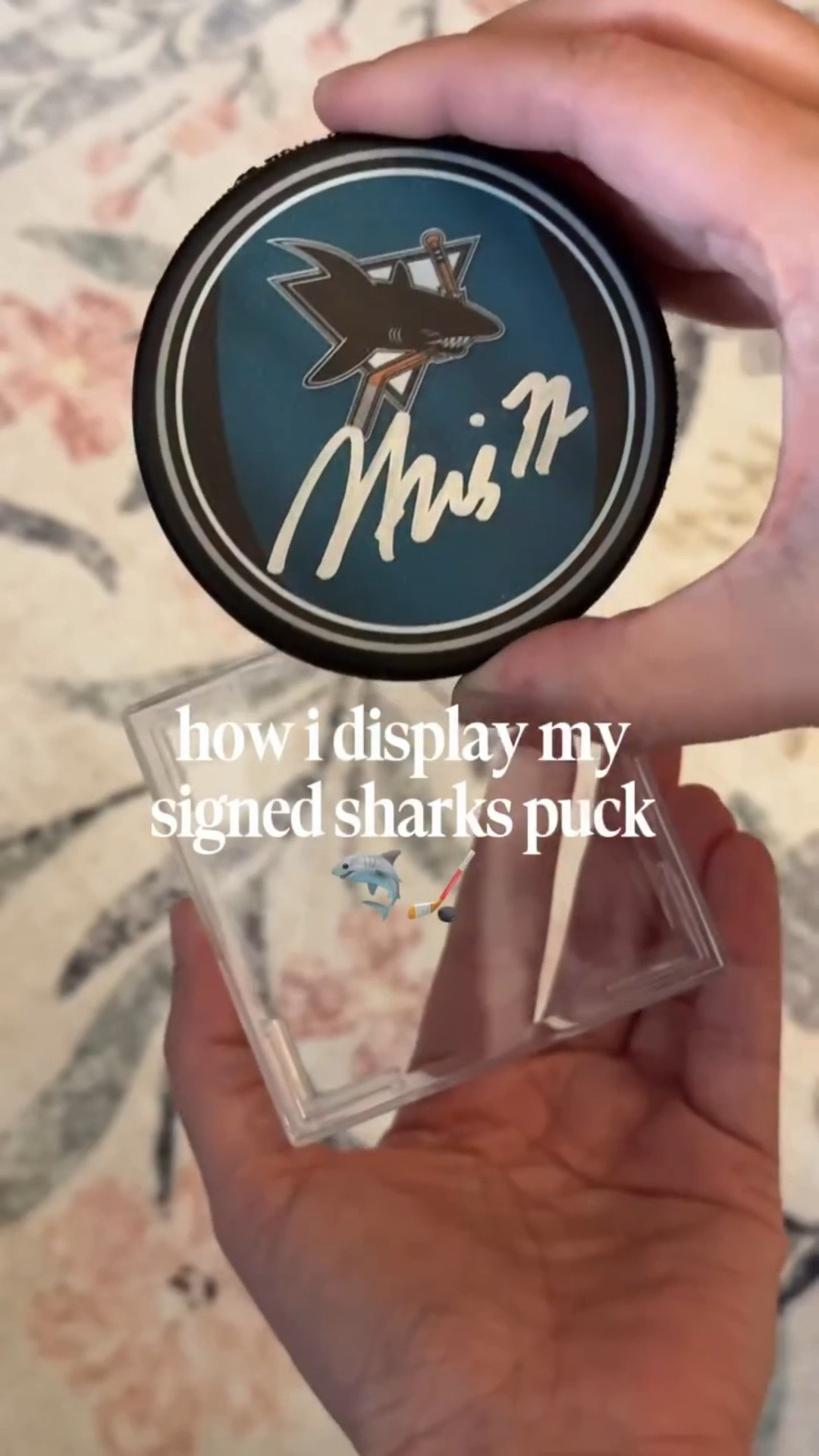 Thanks @myriamjaquelin for getting me this case to display my signed Michael Misa hockey puck! It’s a perfect fit! @sanjosesharks



#sanjosesharks #sjsharks #sanjose #thefutureisteal #hockey