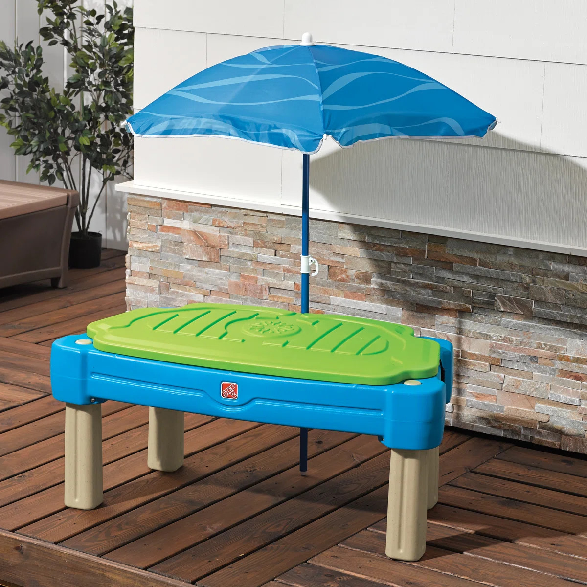 Step2 Cascading Cove Toddler Outdoor Water and Sand Table with Cover | Wayfair North America