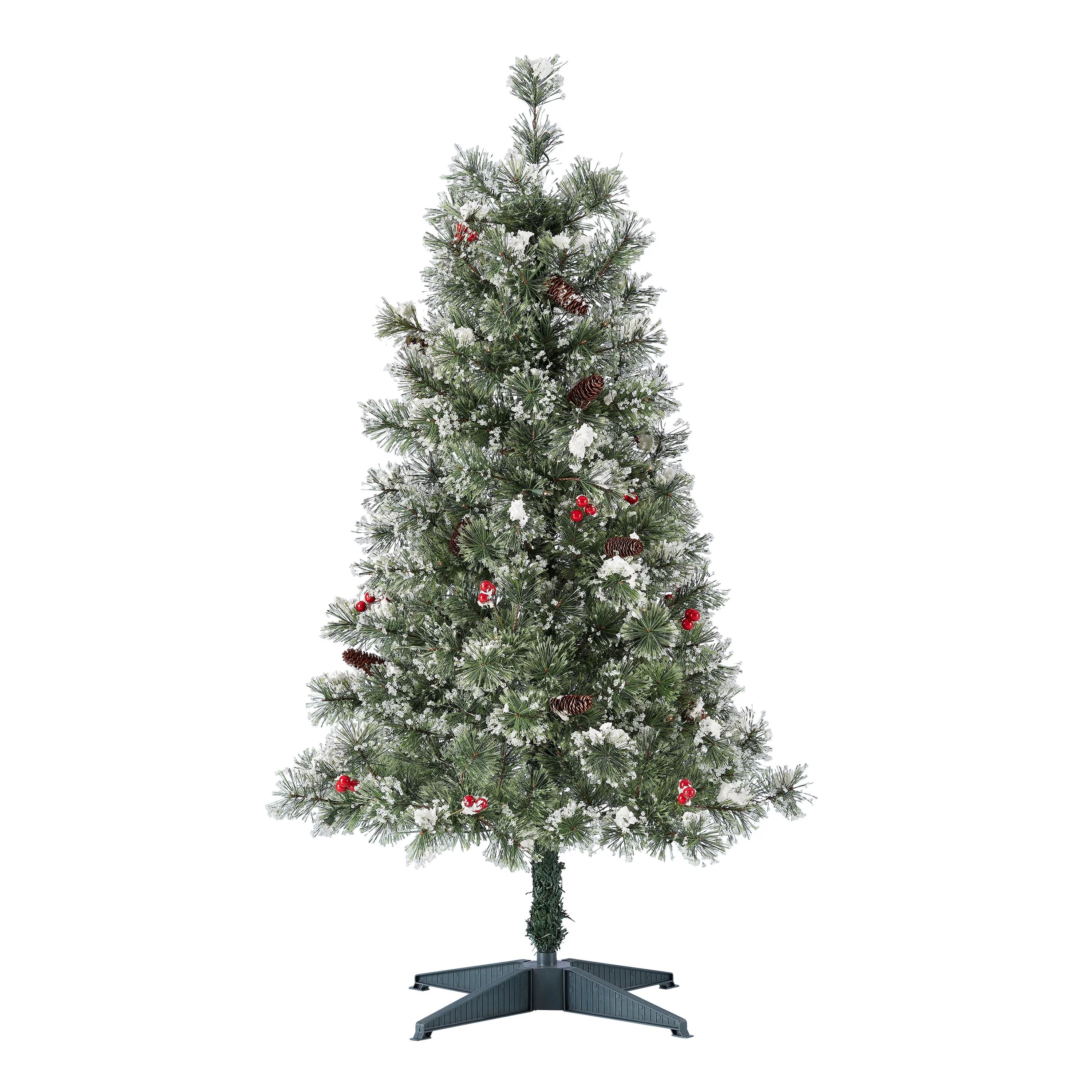 Holiday Time Pre-Lit Redland Spruce Artificial Christmas Tree, 4', Clear | Walmart (US)