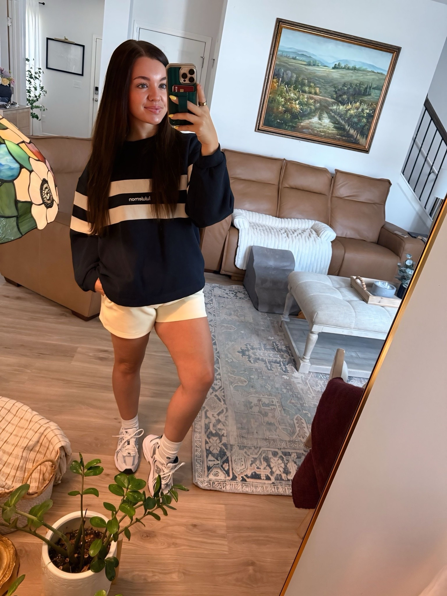 Wearing an XS top and size 6 bottoms :)
Top runs very oversized - I’m typically an 8 in Lulu tops!

#LTKgrwm #LTKActive #LTKootd