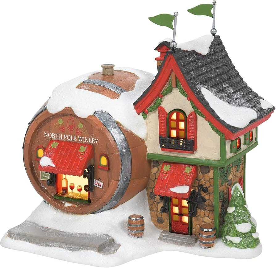 Department 56 North Pole Village Winery Lit Building, 5.6 Inch, Multicolor | Amazon (US)