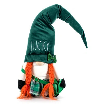 Rae Dunn Lucky St. Patrick''s Day Plush Gnome with Braids | Wayfair North America