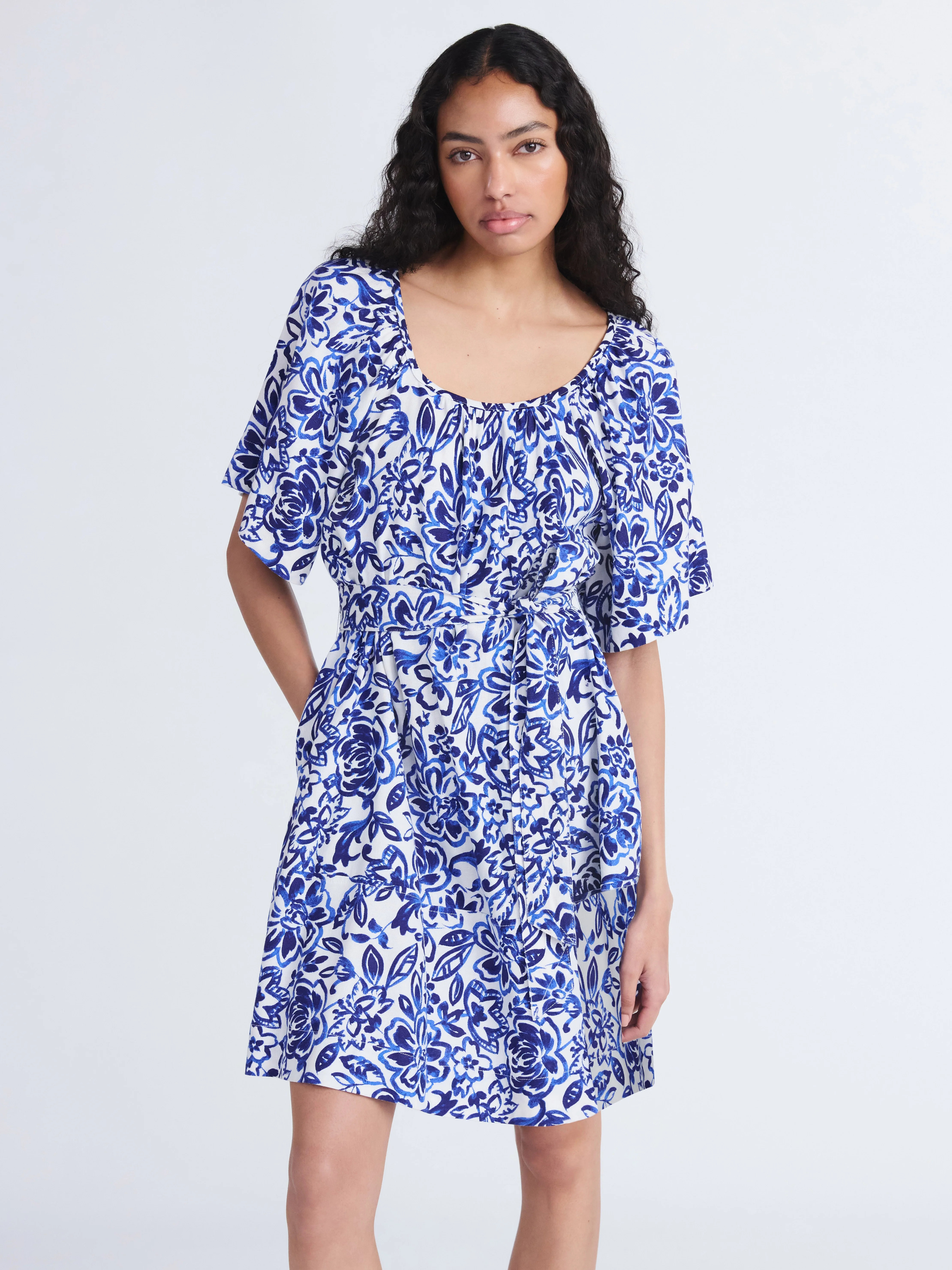 Free Assembly Women's Square Neck Mini Dress, Sizes XS-XXL - Walmart.com | Walmart (US)