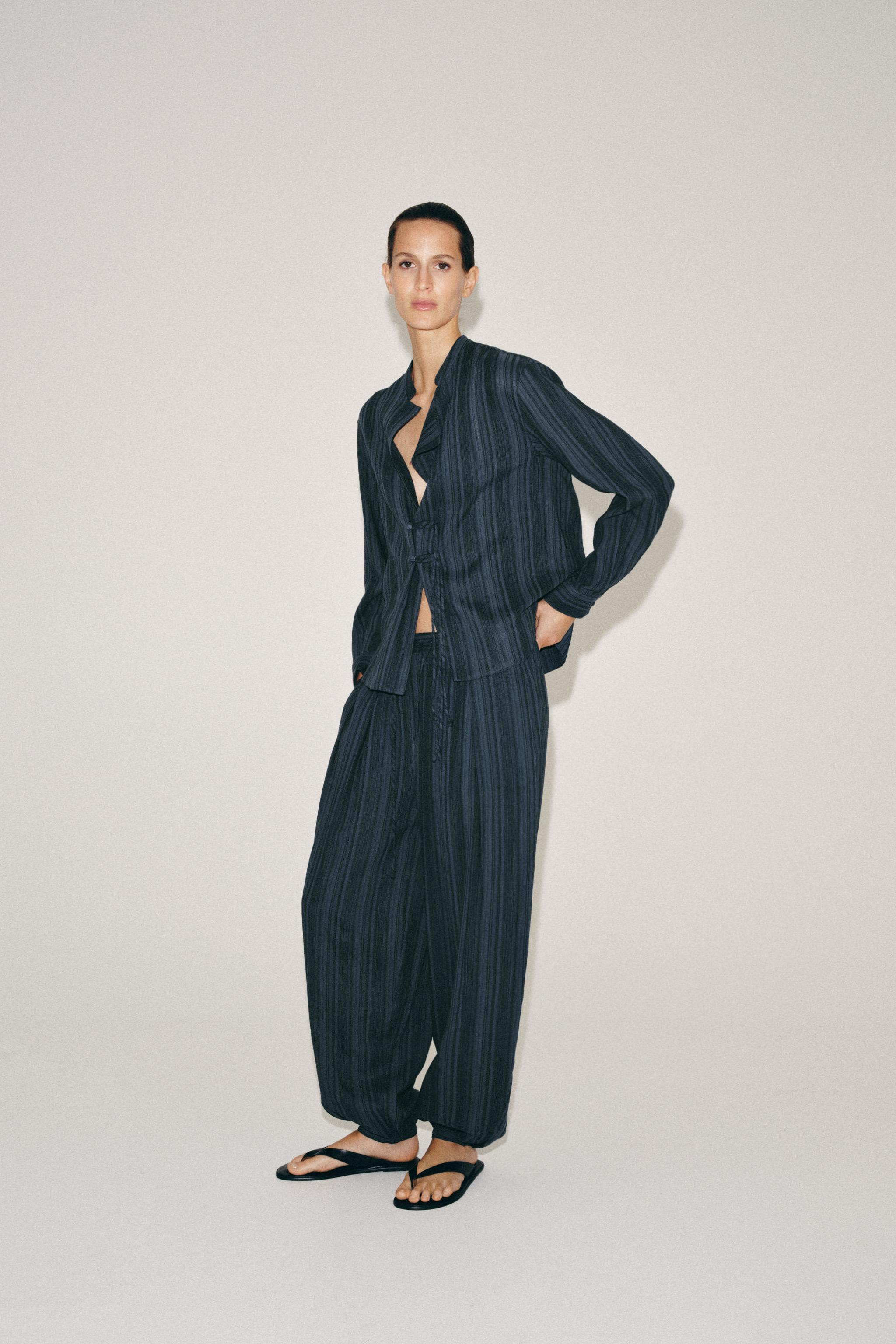 ZW COLLECTION STRIPED SAROUEL TROUSERS | Zara UK