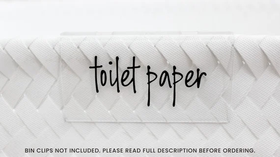 Labels Sized for the Home Edit Clear Bin Clips  Custom Vinyl - Etsy | Etsy (US)