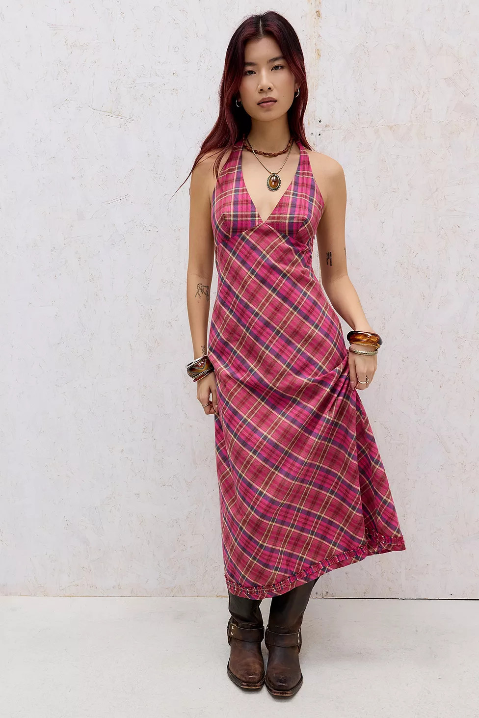 BDG Rita Halter Midi Dress | Urban Outfitters UK