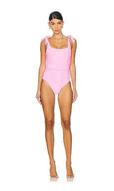 BEACH RIOT Sydney Belted One Piece in Prism Pink from Revolve.com | Revolve Clothing (Global)