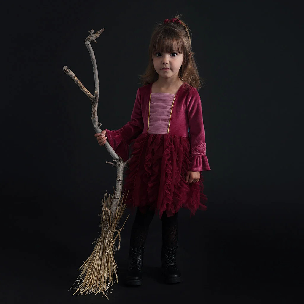 Witch Red Girl Toddler Tulle Dress | Disney Hocus Pocus Sarah | Posh Peanut