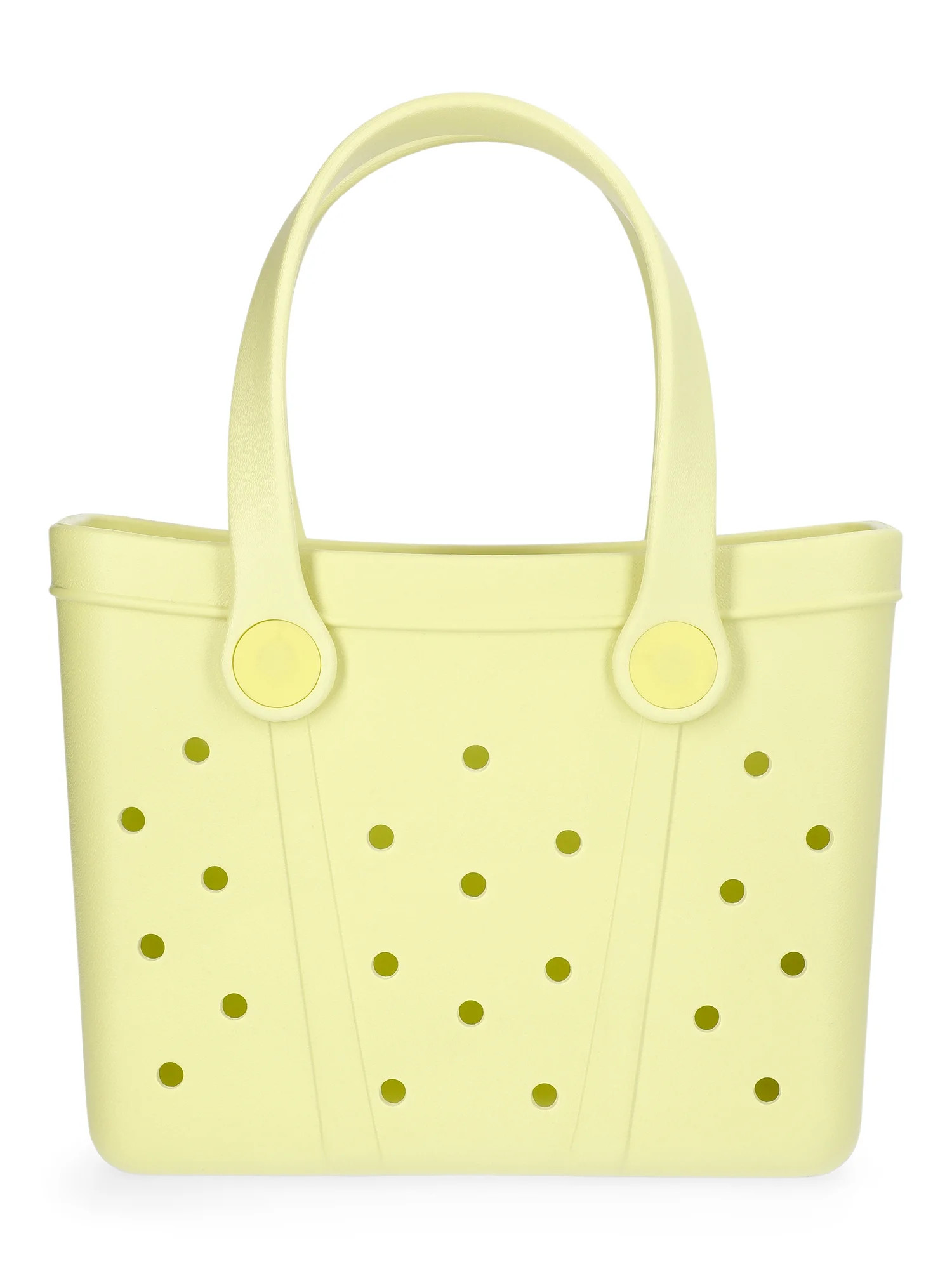 Time and Tru Women's Lightweight Mini Beach Tote Bag, Yellow | Walmart (US)