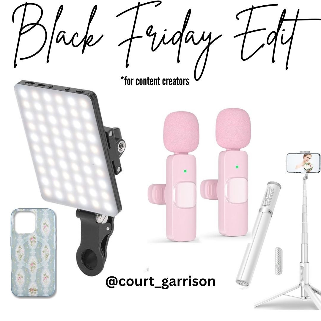 Attention content creators! These are my favorite tools! The best selfie phone light, little mic,
Tripod, phone case and even car mount all on sale!


Content creators 
Business tools 
Selfie light 
Blogger 
Influencer tools 
Phone case 

#LTKCyberWeek #LTKdayinmylife #LTKGiftGuide
