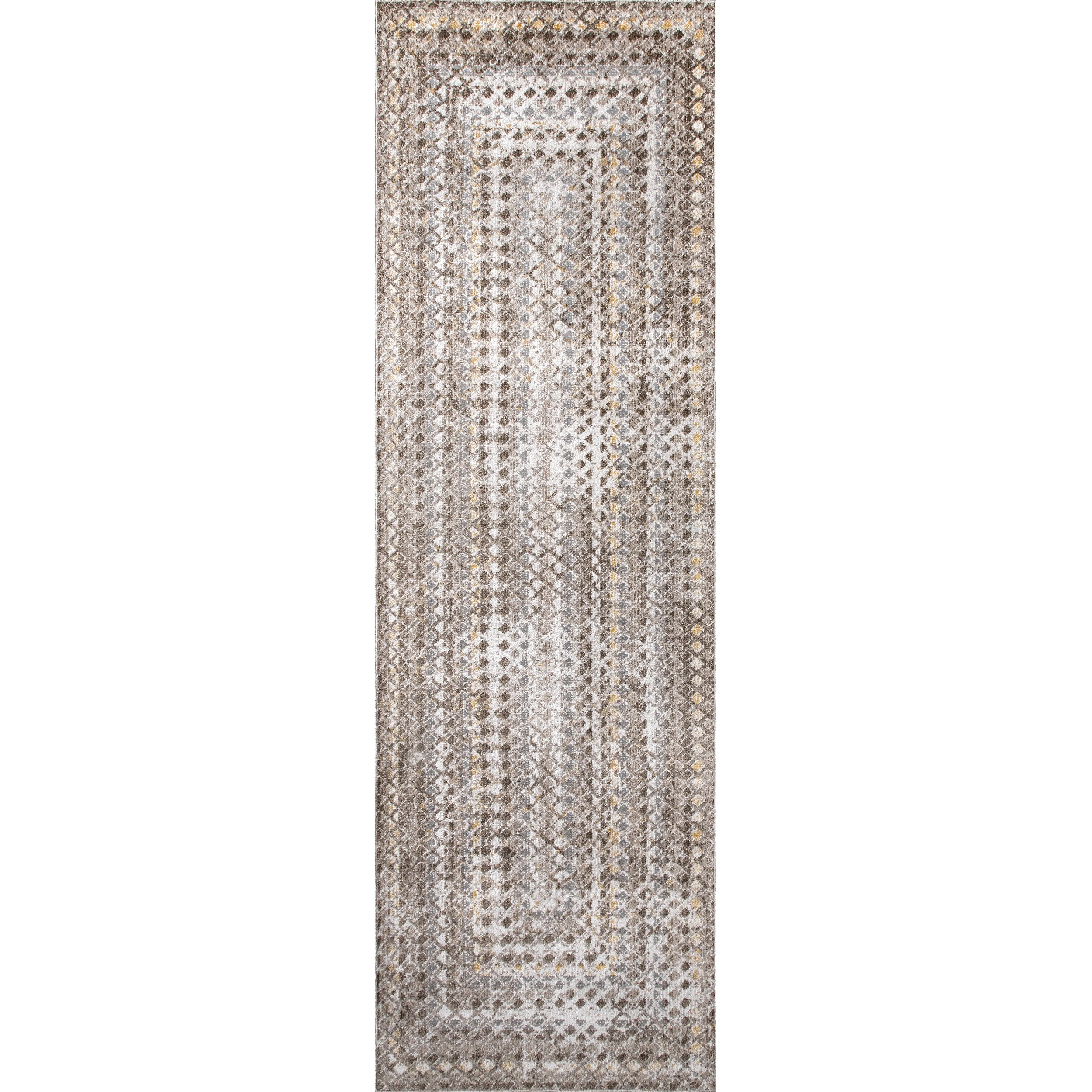 Eckhart Geometric Machine Washable Runner Rug for Living Room Bedroom Dining Room Entryway Hallwa... | Wayfair North America