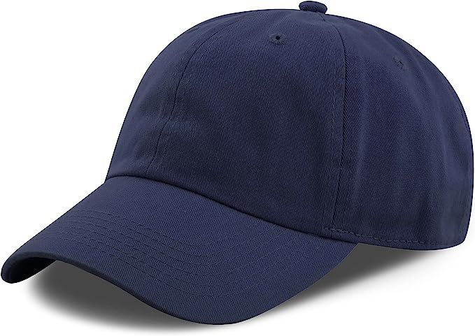 The Hat Depot Dad Hat Unisex Blank Washed Low Profile Cotton and Denim Baseball Cap Hat | Amazon (US)