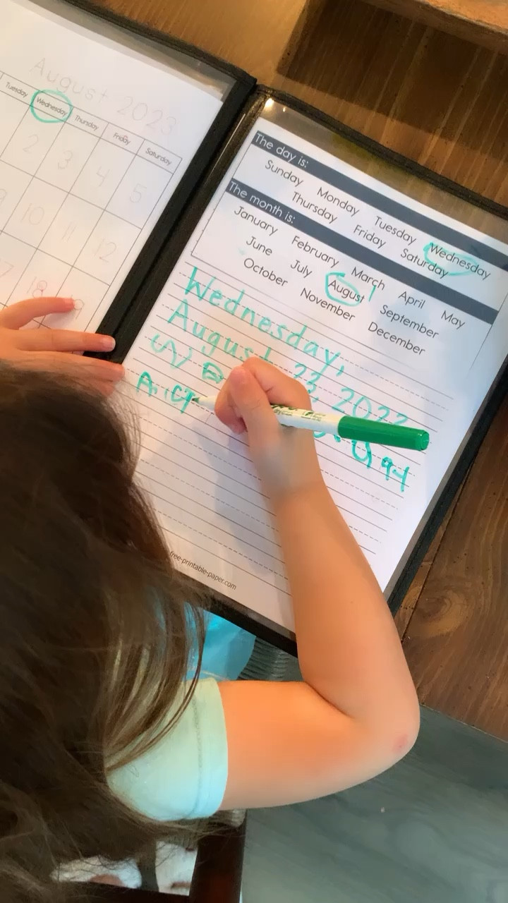 Menu covers for homeschool work!