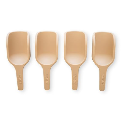 Inspire My Play - 4 x Mini Silicone Scoops - Perfect for Sensory PlayTray - Sensory Bin Accessories - Special Education Classroom Supplies - Montessori Education Toys - Multi-Purpose Shovel - Natural | Amazon (US)
