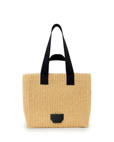 AllSaints Izzy Paper East/West Tote W163XE Natural One Size | Amazon (US)