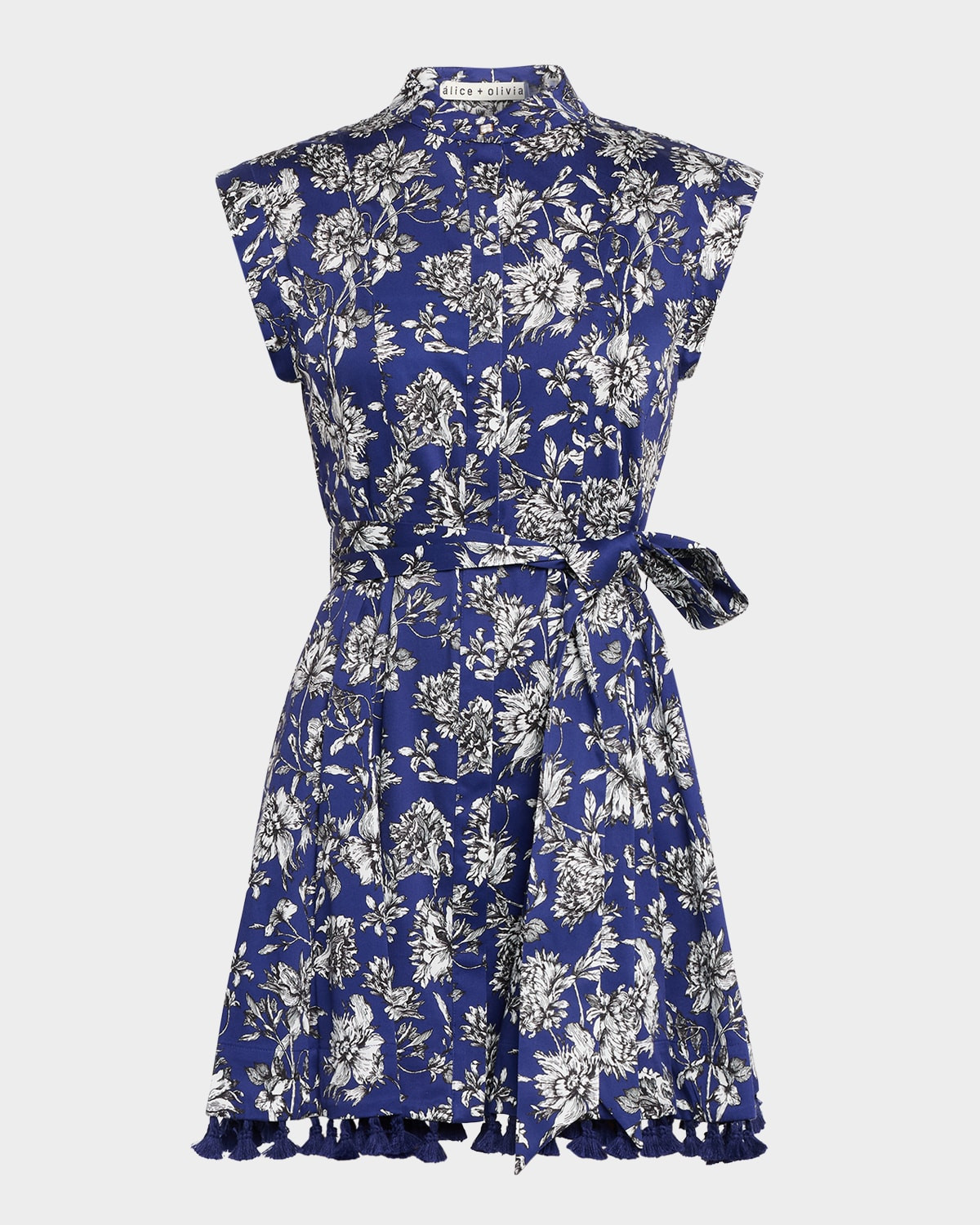 Lucy Blooming Wild Cuffed Cap Sleeve Mini Shirtdress | Neiman Marcus