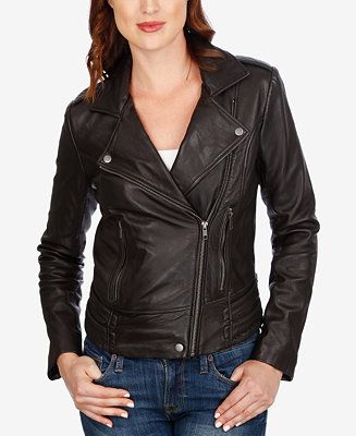 Lucky Brand Leather Moto Jacket | Macys (US)