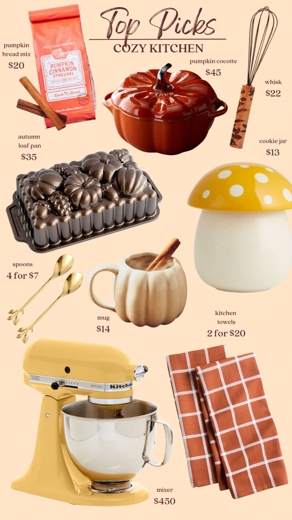 A few things to cozy up your kitchen in time for fall baking season! Pumpkin spice and everything nice! 🎃🍂

#LTKSeasonal #LTKhome