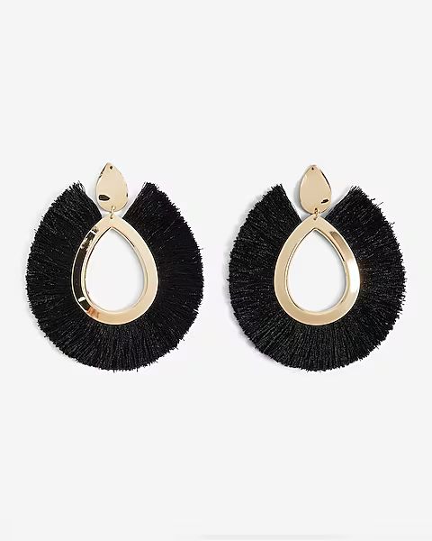 Teardrop Tassel Drop Earrings | Express