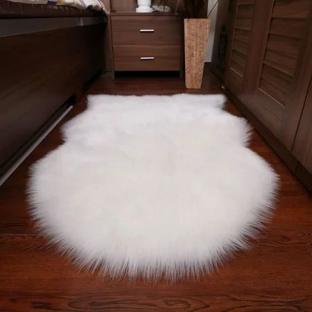 Willstar Faux Sheepskin Fur Rug Soft Fluffy Carpets Chair Couch Cover Seat Area Rugs for Bedroom Sof | Walmart (US)