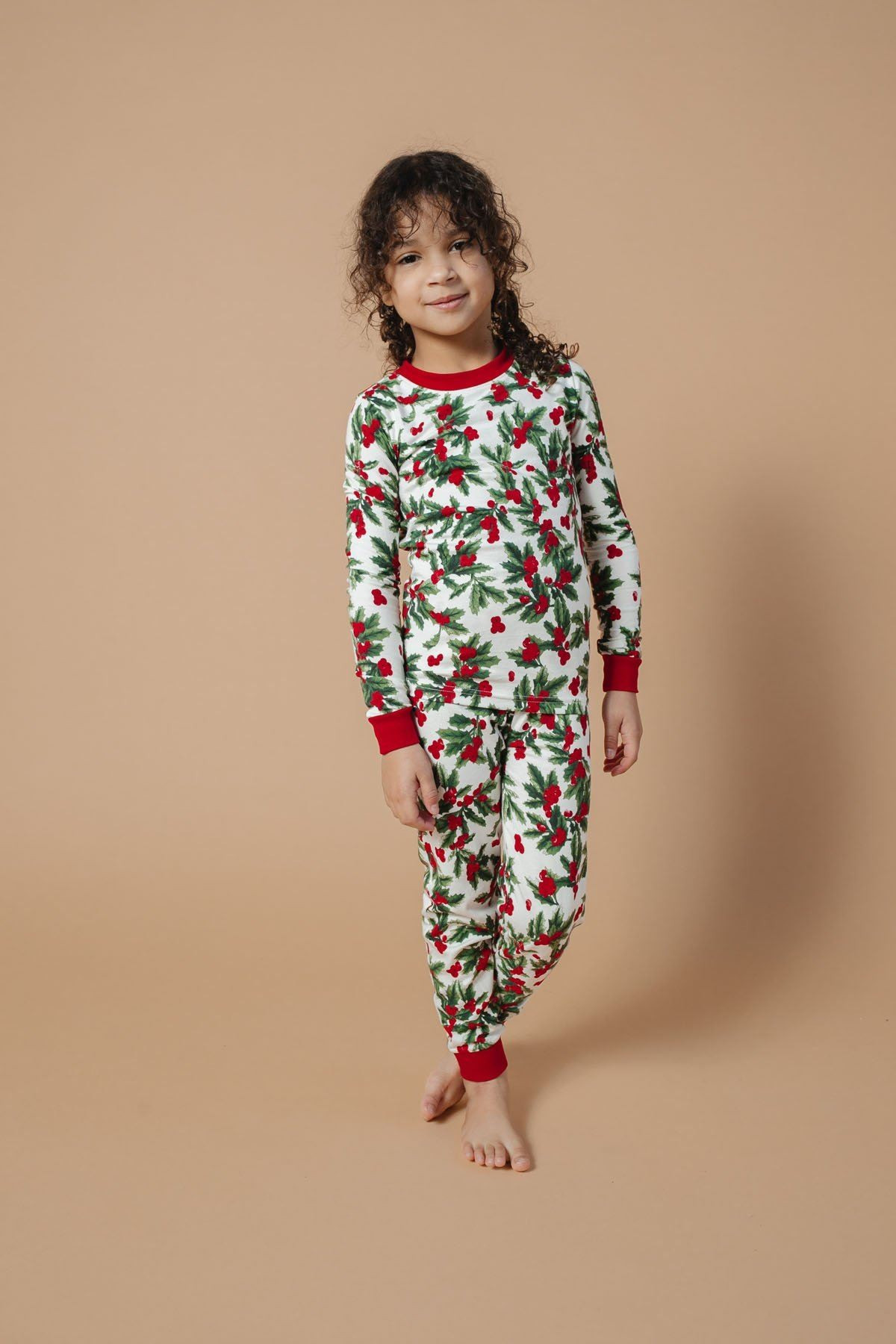 Kids Knit Pajamas - Holly Berry | Rachel Parcell