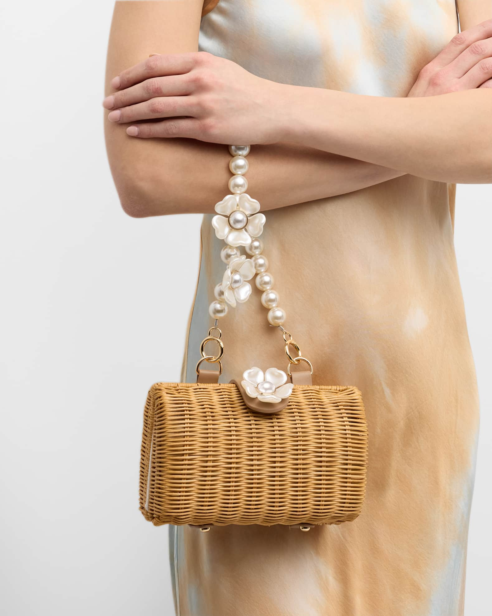Page Pearly Floral Clutch Bag | Neiman Marcus