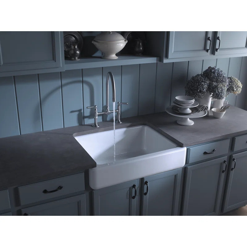 K-6486-0 Brookline Whitehaven Self-Trimming 30" L x 22" W Farmhouse Kitchen Sink | Wayfair North America