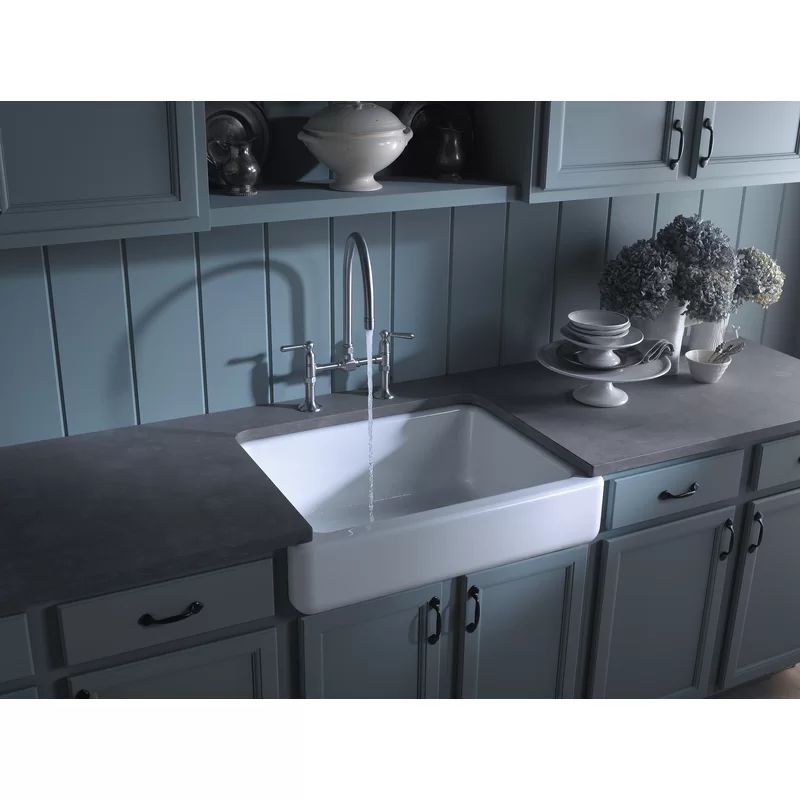 K-6486-0 Brookline Whitehaven Self-Trimming 30" L x 22" W Farmhouse Kitchen Sink | Wayfair North America