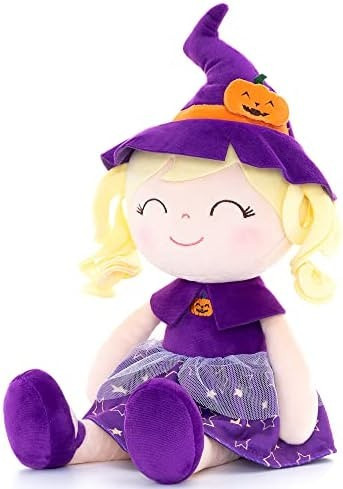 Gloveleya Halloween Baby Doll Baby Girl Gifts Cloth Dolls Kids Plush Toys Witch Dolls Purple 18 i... | Amazon (US)