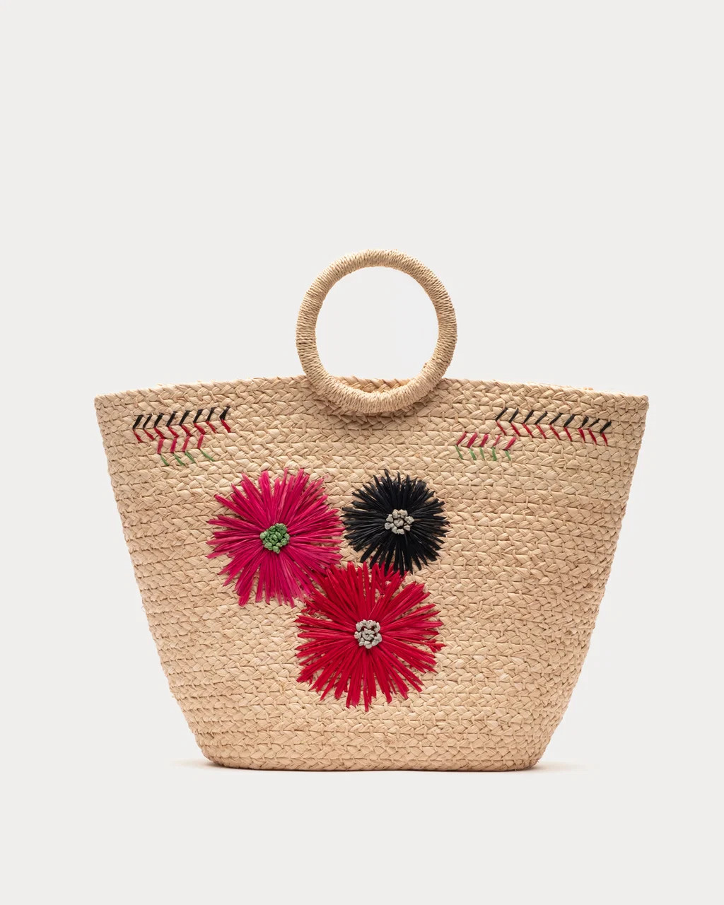 Botanica Embroidered Basket - Natural | Frances Valentine