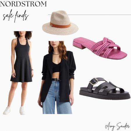 Nordstrom finds on sale 
Sandals 
Blazer 
Athletic dress 

#LTKStyleTip #LTKActive #LTKSaleAlert
