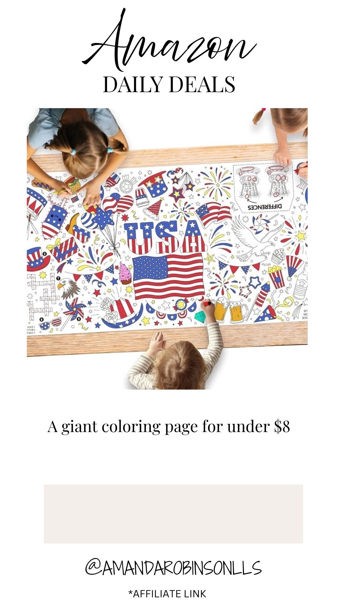 Amazon daily deals
USA coloring poster

#LTKSaleAlert #LTKKids #LTKSeasonal