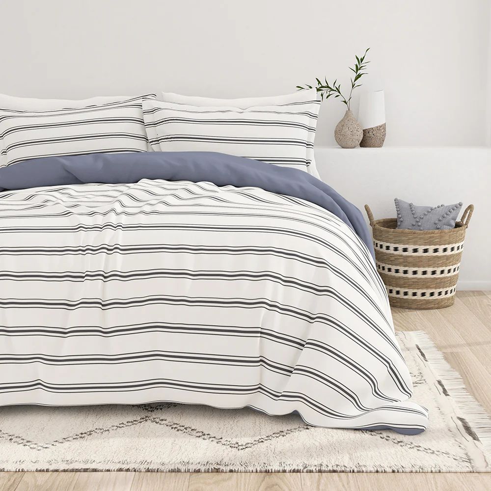 Desert Stripe Pattern 3-Piece Reversible Duvet Cover Set | Linens and Hutch