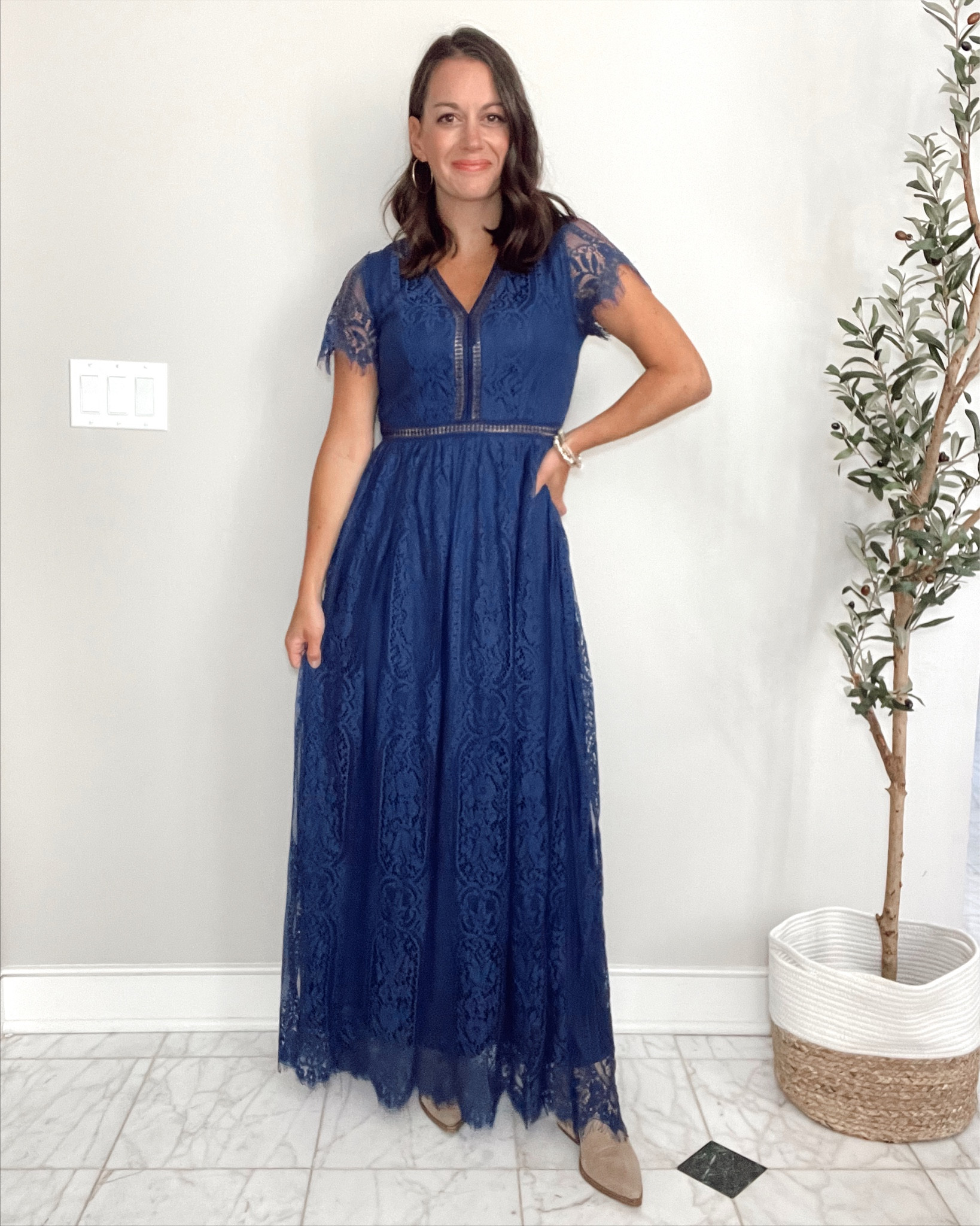 Fall wedding guest dress - fall family photo dress - lace dress (runs true to size, wearing a small) 

#LTKwedding #LTKSeasonal #LTKunder50