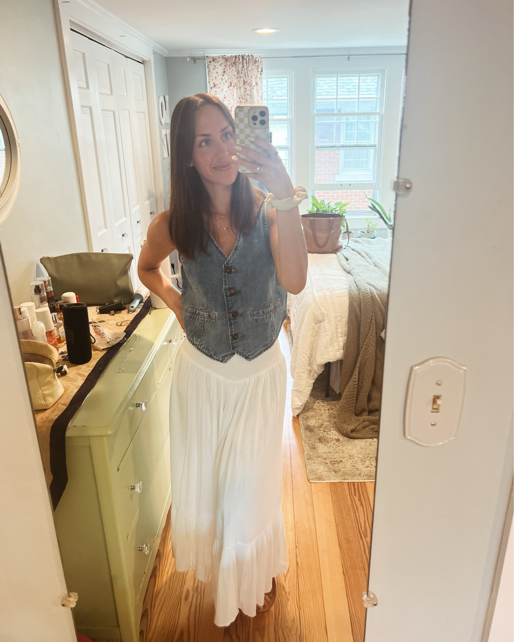 I’m so obsessed with this denim vest! It looks so cute with a white flowy skirt! Perfect cute and casual summer outfit. 🩵

#LTKStyleTip #LTKSeasonal #LTKSummerEdit
