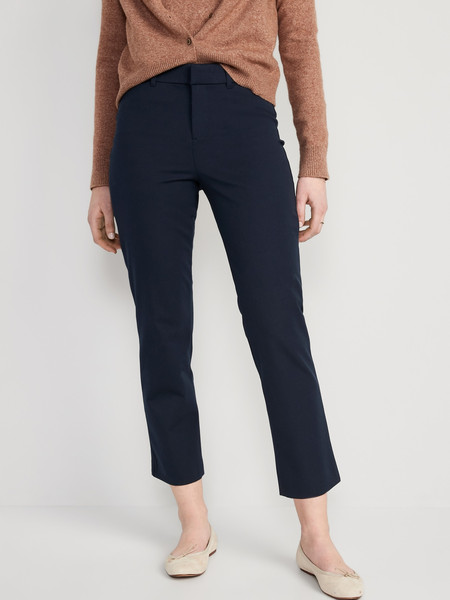High-Waisted Pixie Straight Pants | Old Navy (US)