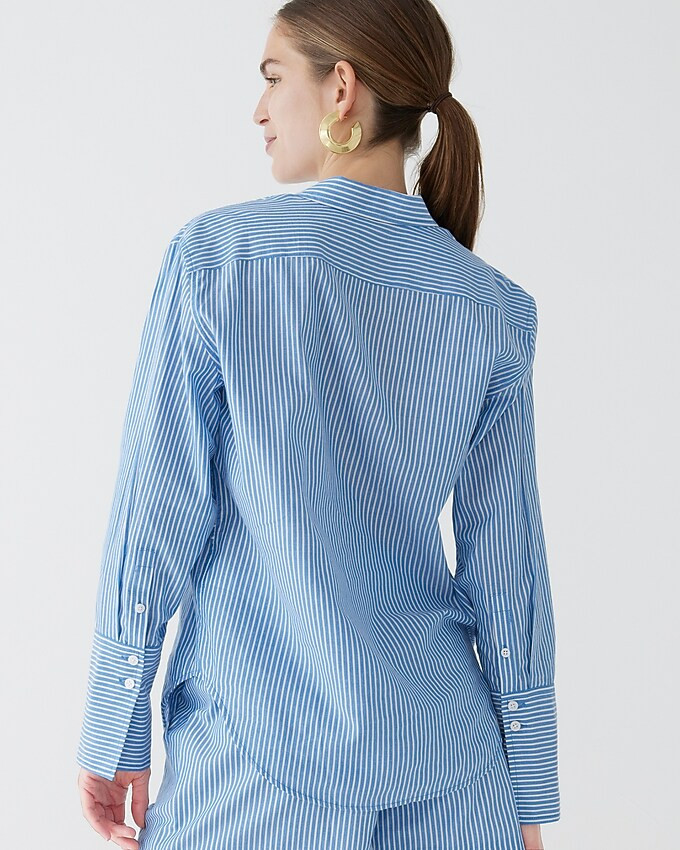 Garçon cotton-blend voile shirt in tidewater stripe | J. Crew US