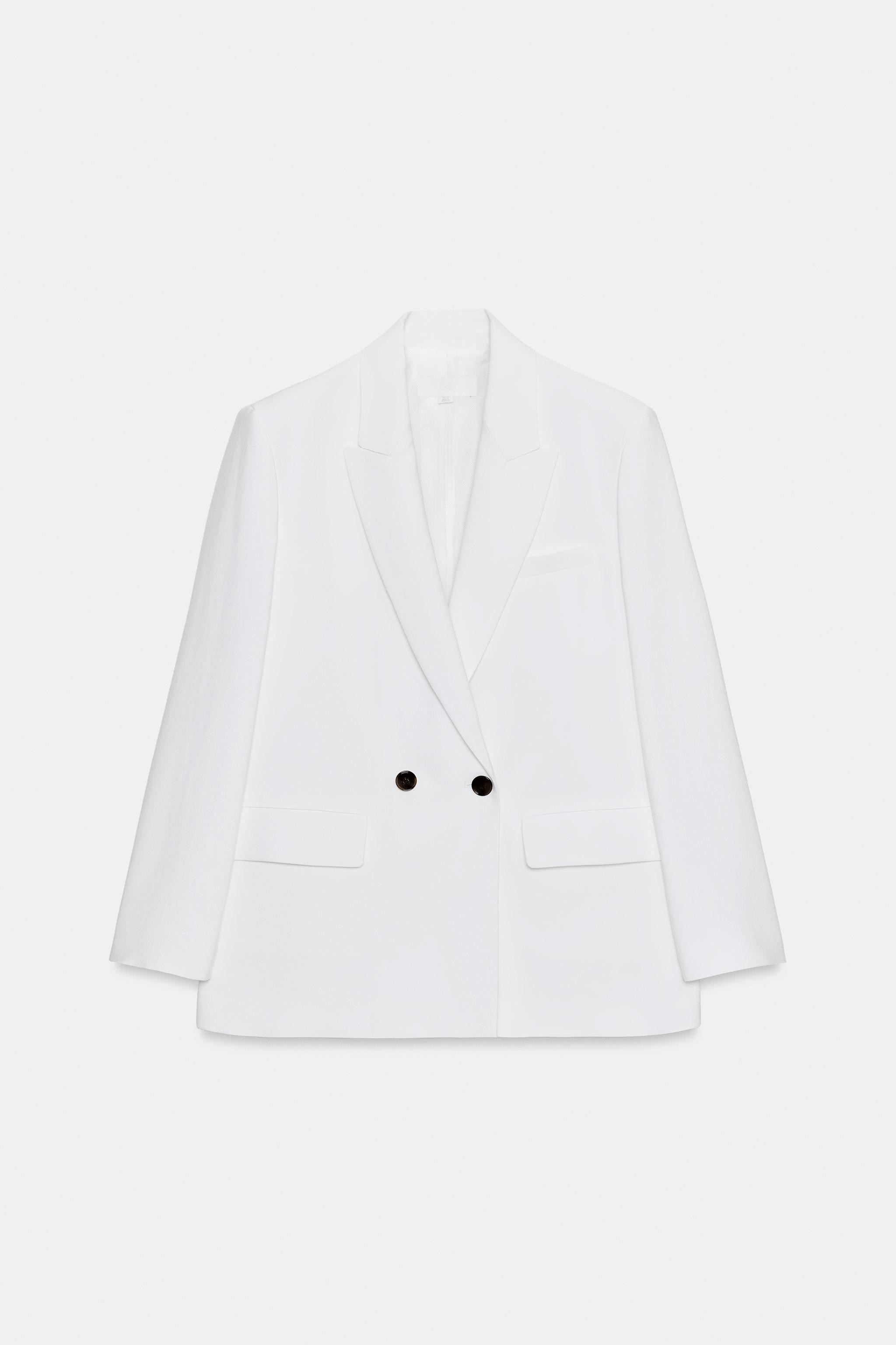 OVERSIZE DOUBLE-BREASTED BLAZER WITH SHOULDER PADS | Zara UK