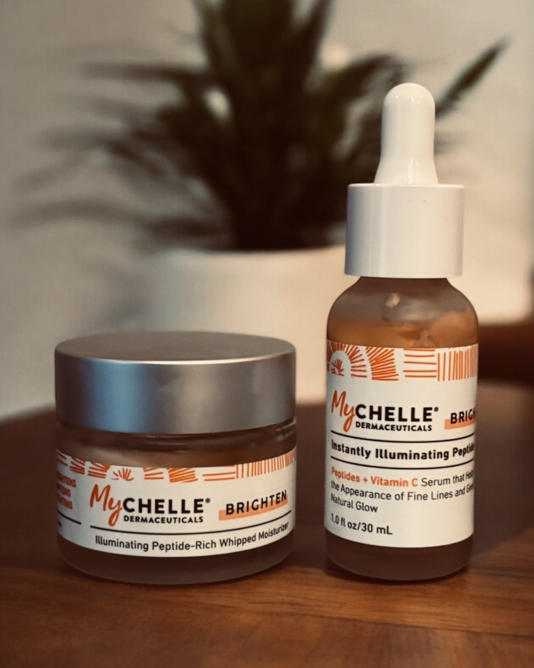✨ Glow Up with MyCHELLE’s Illuminating Duo! ✨

Fall into a radiant complexion with @MyCHELLE Dermaceuticals’ latest launches! These skincare must-haves in the brighten category are here to help you shine, naturally and effortlessly. 🌞

💧 Illuminating Peptide-Rich Whipped Moisturizer – Lightweight, luxuriously whipped, and packed with a powerhouse of antioxidants beyond just Vitamin C, this moisturizer gives you that “lit-from-within” glow with a subtle shimmer. It’s like a soft-focus filter for your skin—hydrated, healthy, and beautifully bright.

🌟 Instantly Illuminating Peptide Serum – Meet your new glow-to serum! Bursting with peptides, bakuchiol, niacinamide, hyaluronic acid, and Vitamin C, it deeply nourishes, smooths texture, and amps up luminosity. Think of it as a quick and lasting glow-up in a bottle!

Both are vegetarian, cruelty-free, and free of all the nasties (no parabens, phthalates, sulfates, or artificial fragrances).

Ready to let your skin glow naturally this season?  15% off your first order 🙌🏼 #mychelle #mychellebeauty #glowskin #skincare #beautyblog 

#LTKBeauty #LTKItBag #LTKFindsUnder50