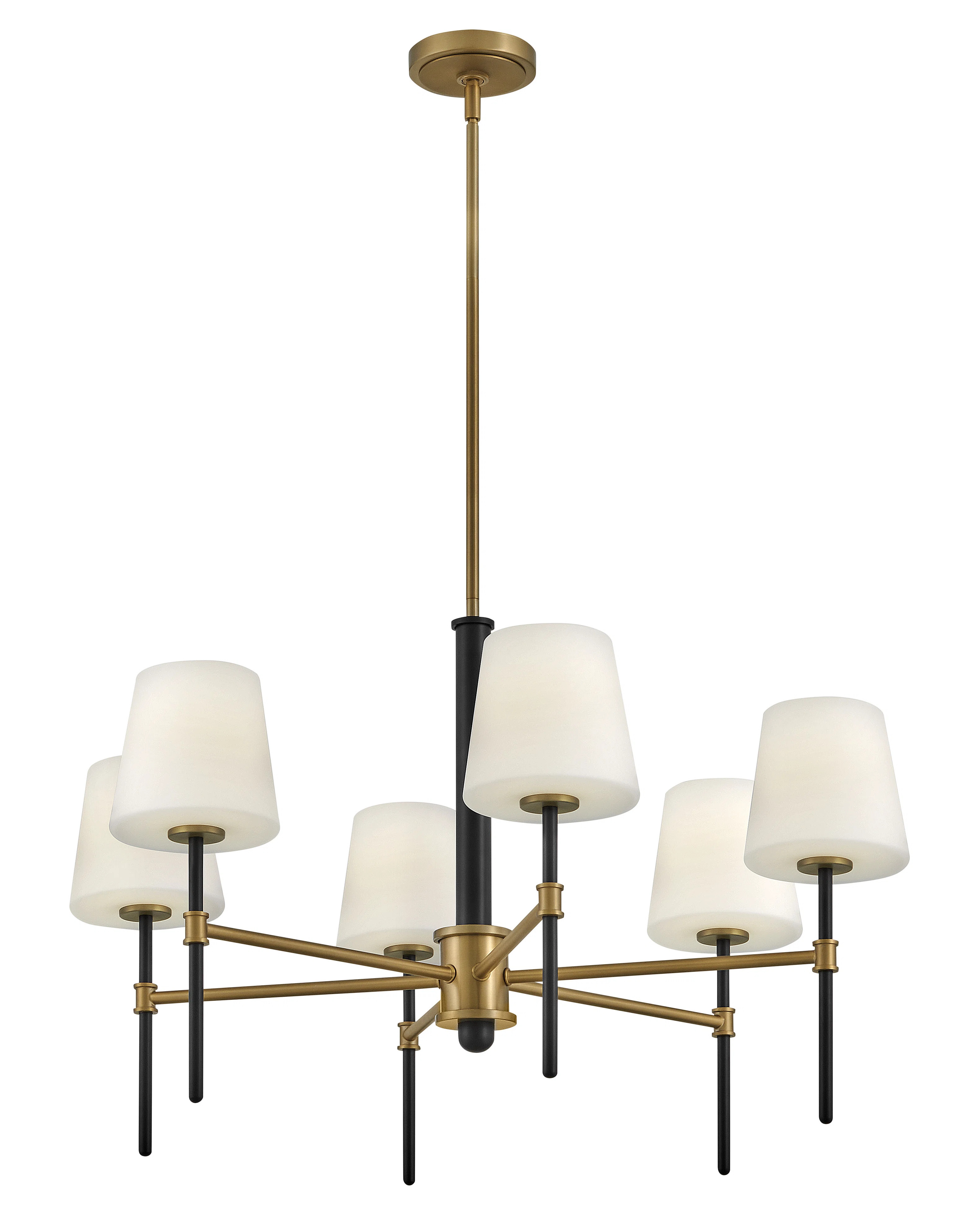 Saunders 6-Light Shaded Mid-Century Modern Chandelier | Wayfair North America