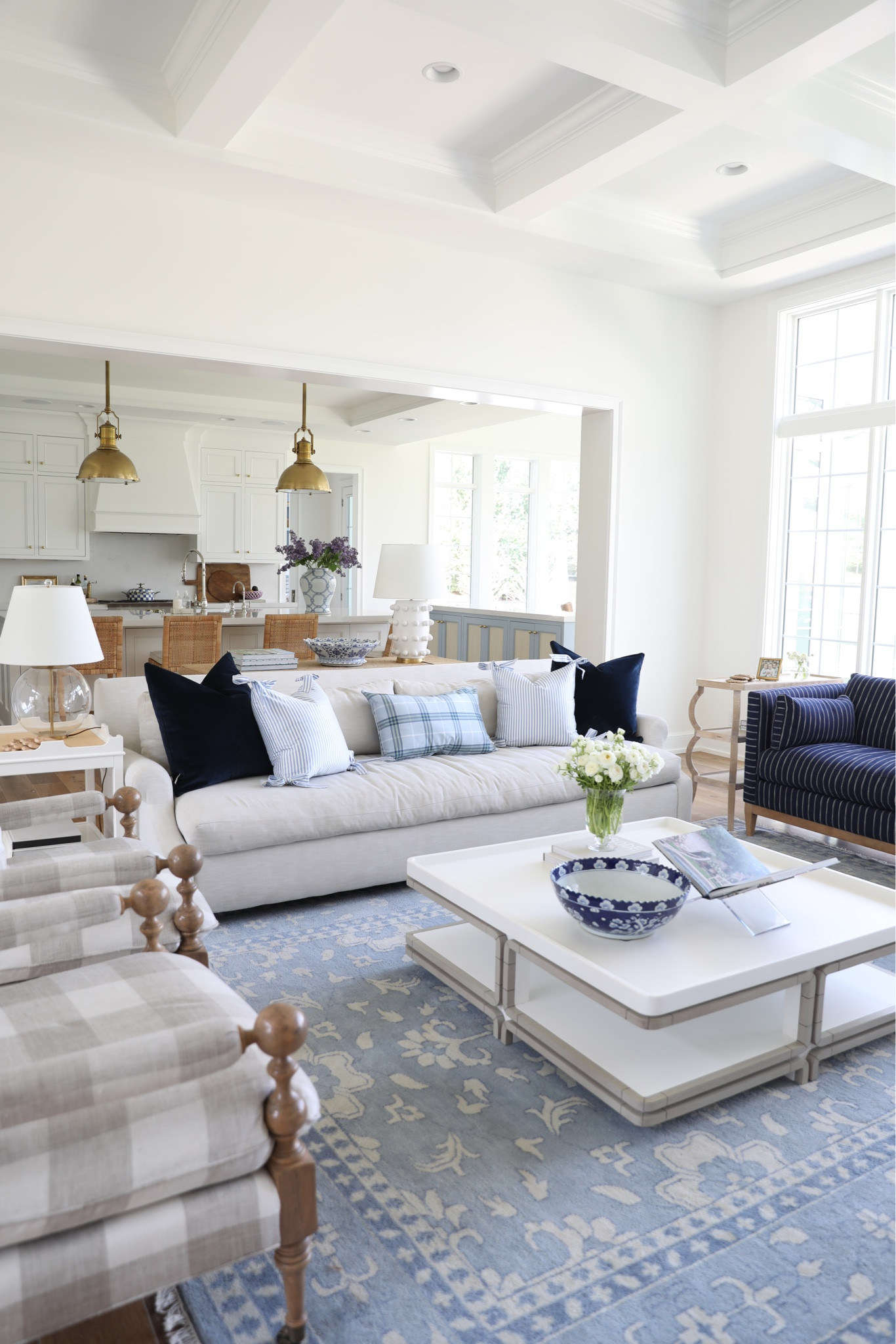 Living room furniture, cream sofa, accent chair, navy sofa, Rowe furniture, Caitlin Wilson, CR Laine

#LTKHome